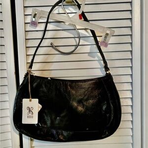 Hobo Black Leather Shoulder Bag